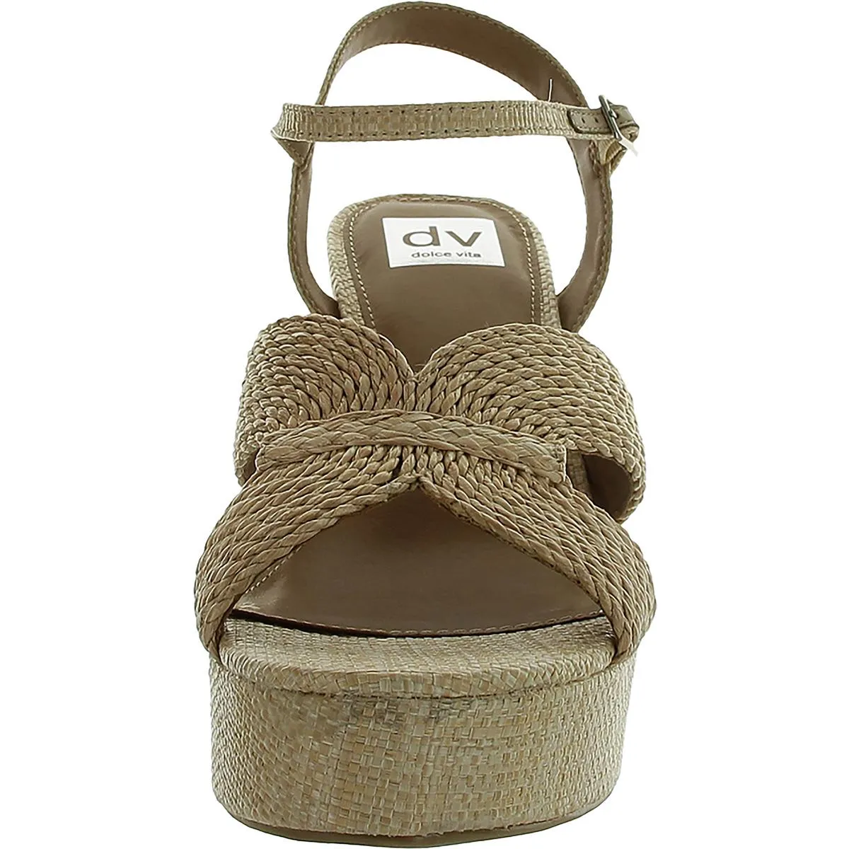 Currant Womens Woven Ankle Strap Block Heel