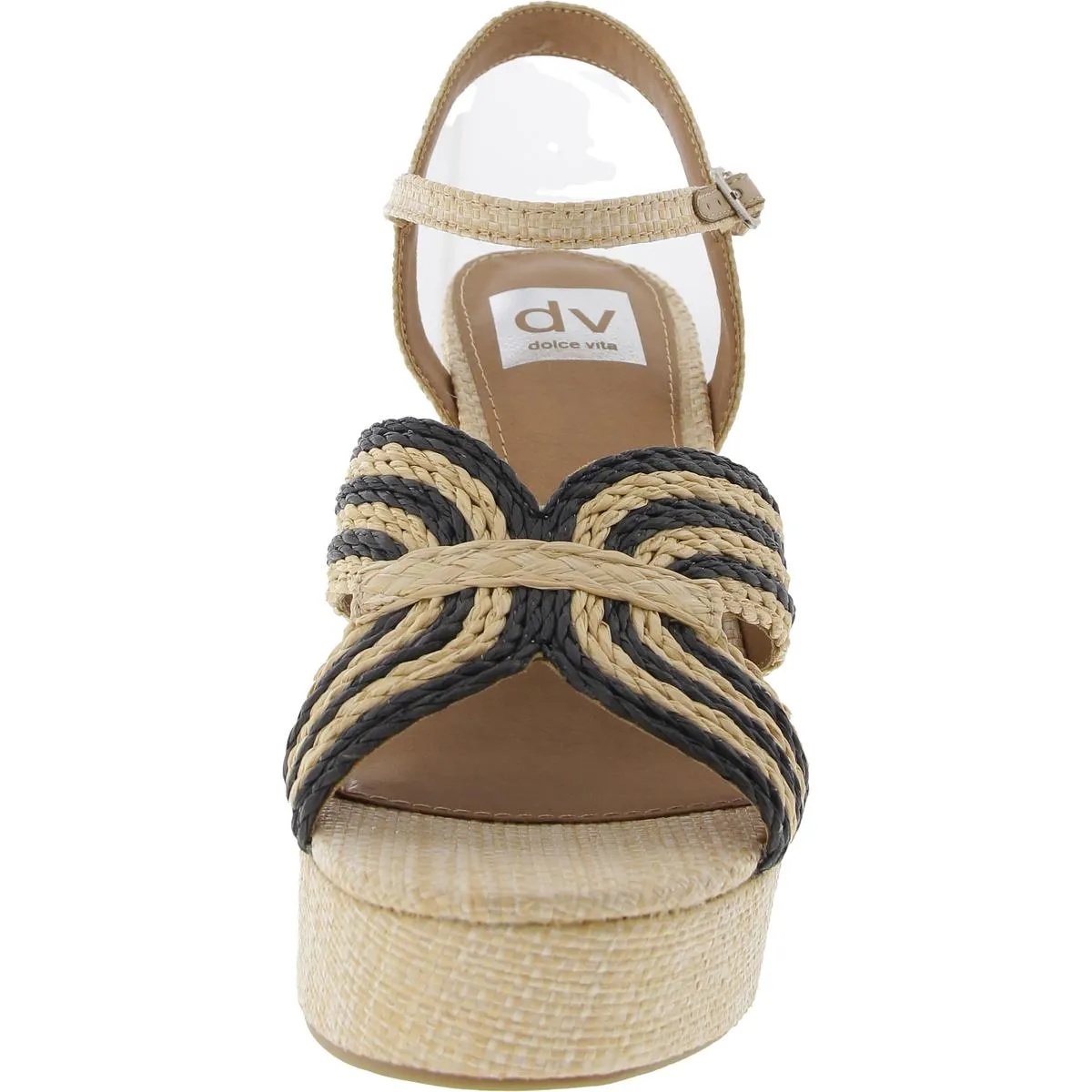 Currant Womens Woven Ankle Strap Block Heel