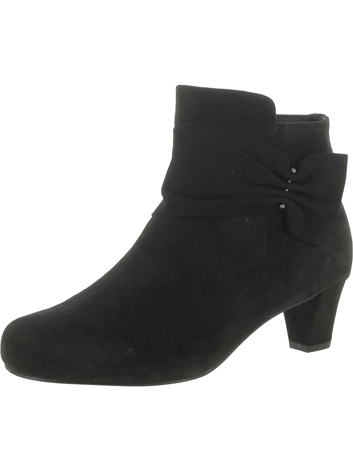 Cutey Womens Suede Gathered Ankle Boots