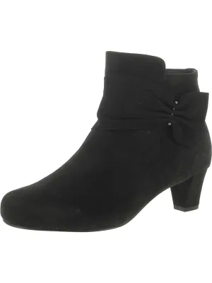 Cutey Womens Suede Gathered Ankle Boots