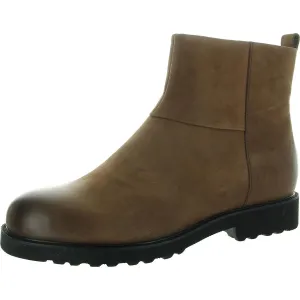 Damila Womens Zipper Leather Booties