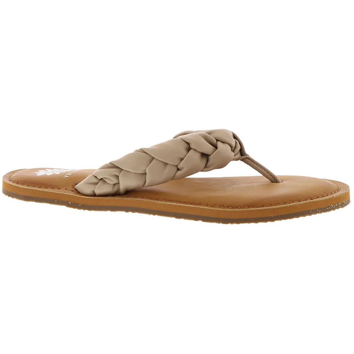 Dauphine Womens Faux Leather Slip On Thong Sandals