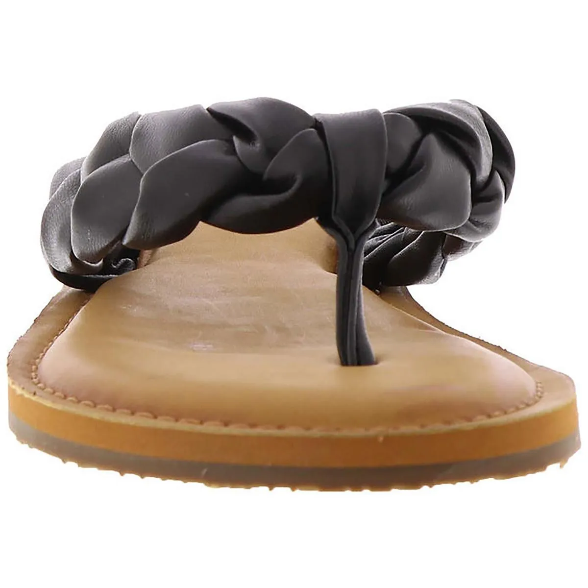 Dauphine Womens Faux Leather Slip On Thong Sandals