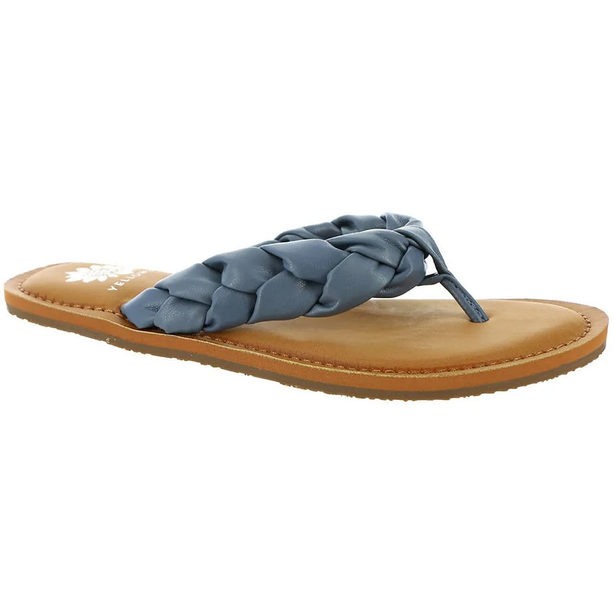 Dauphine Womens Faux Leather Slip On Thong Sandals