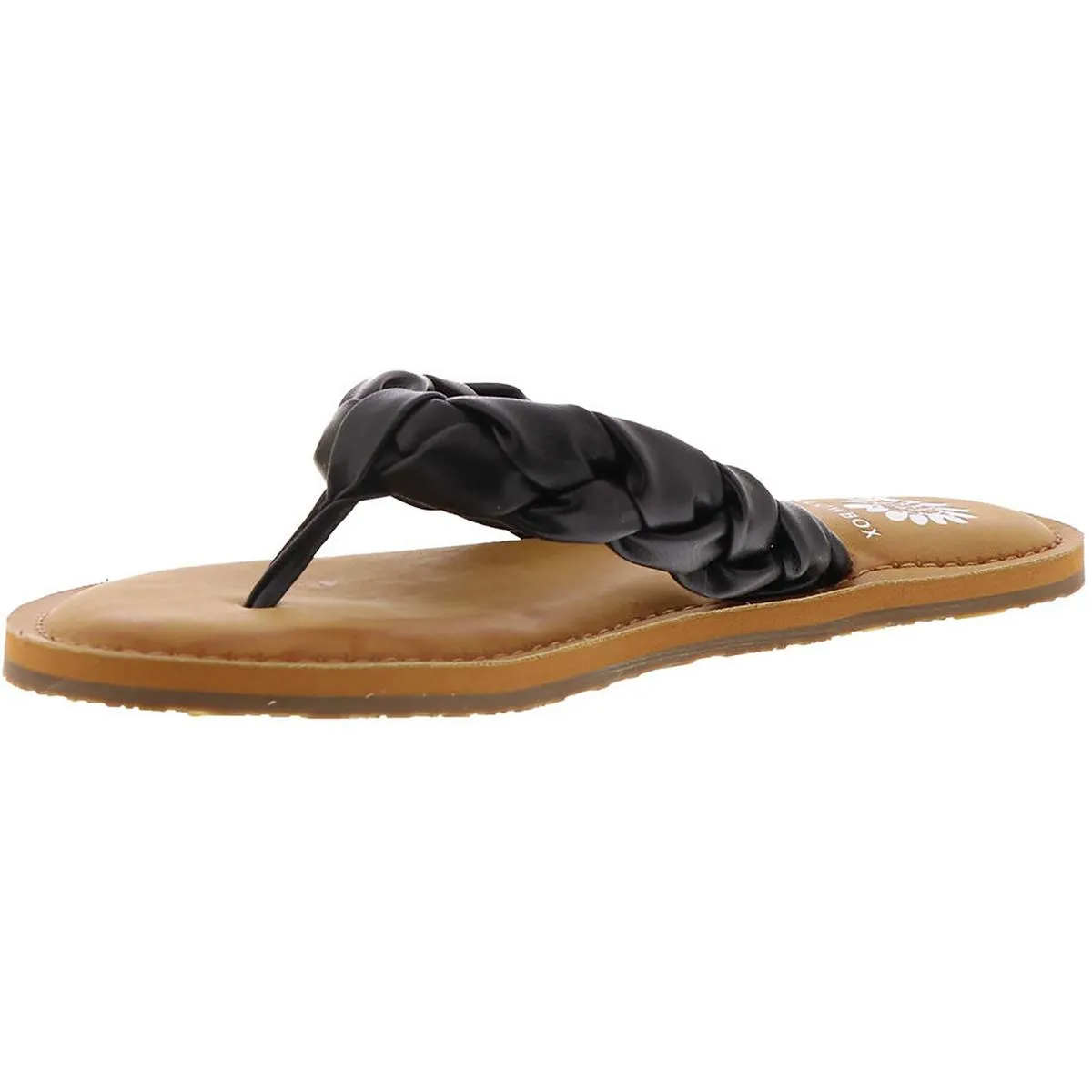 Dauphine Womens Faux Leather Slip On Thong Sandals
