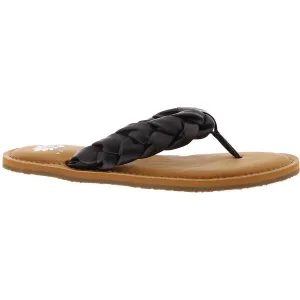 Dauphine Womens Faux Leather Slip On Thong Sandals