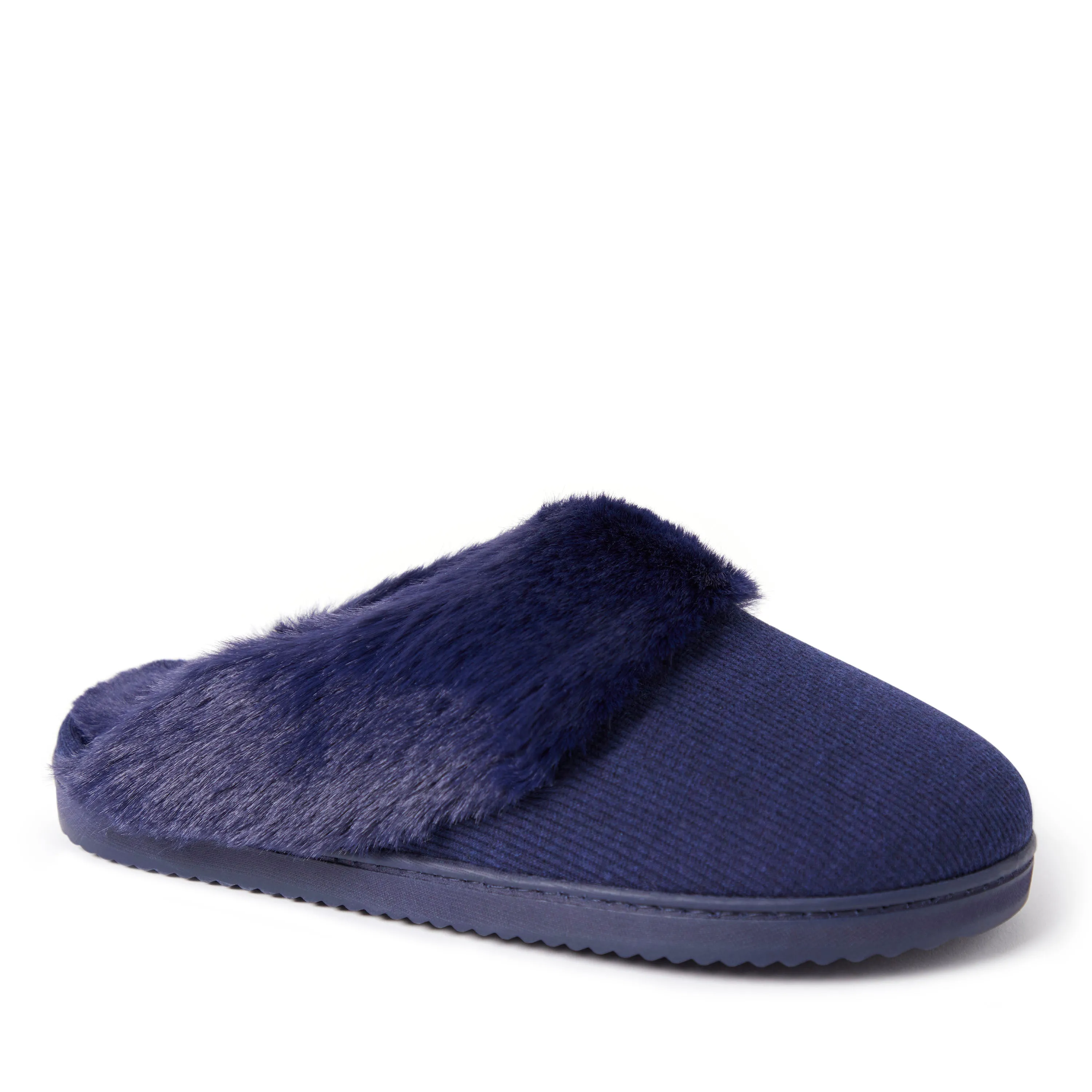 Dearfoams Womens Dahlia Rib Knit Scuff