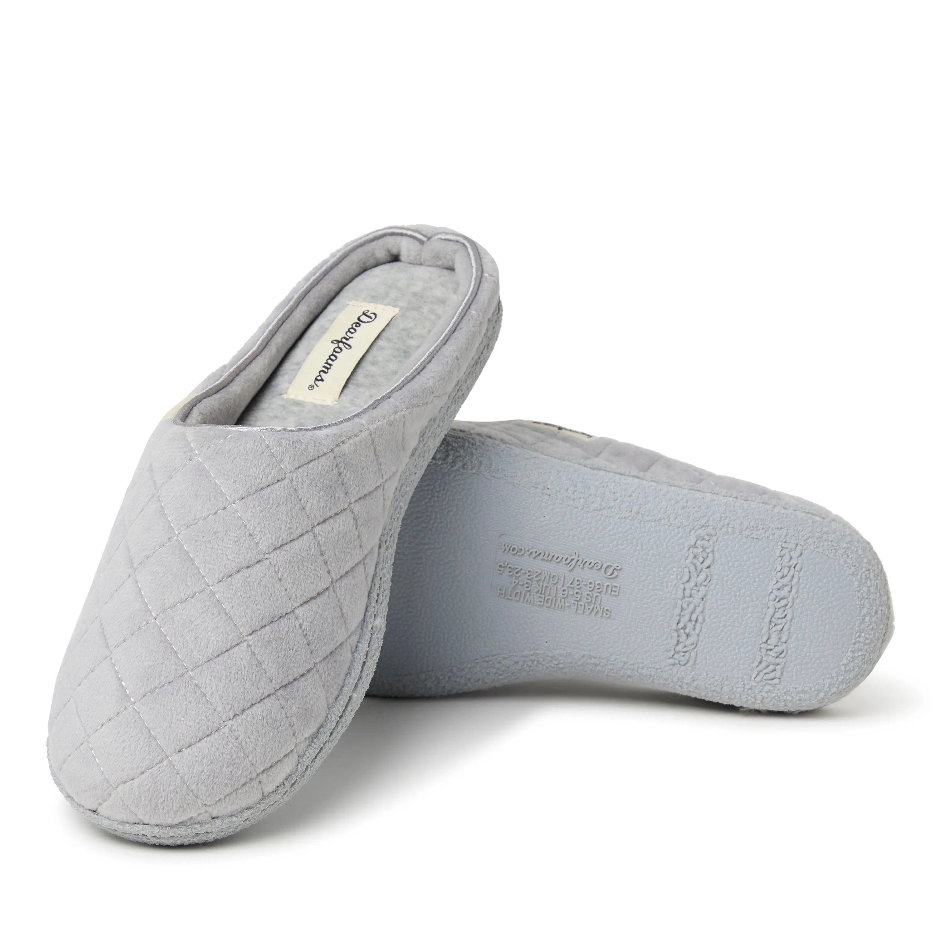 Dearfoams Women's Quilted Velour Clog House Slipper