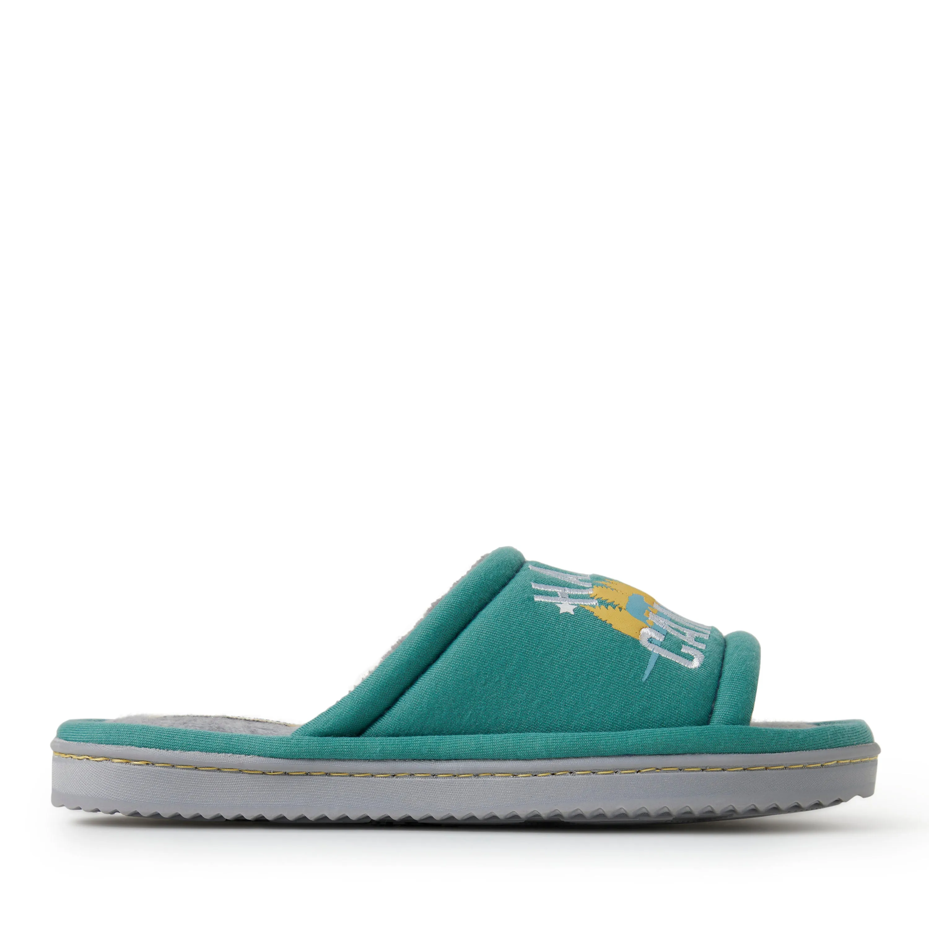 Dearfoams Womens Womens Lennox Sweatshirt Camp Slide Slipper