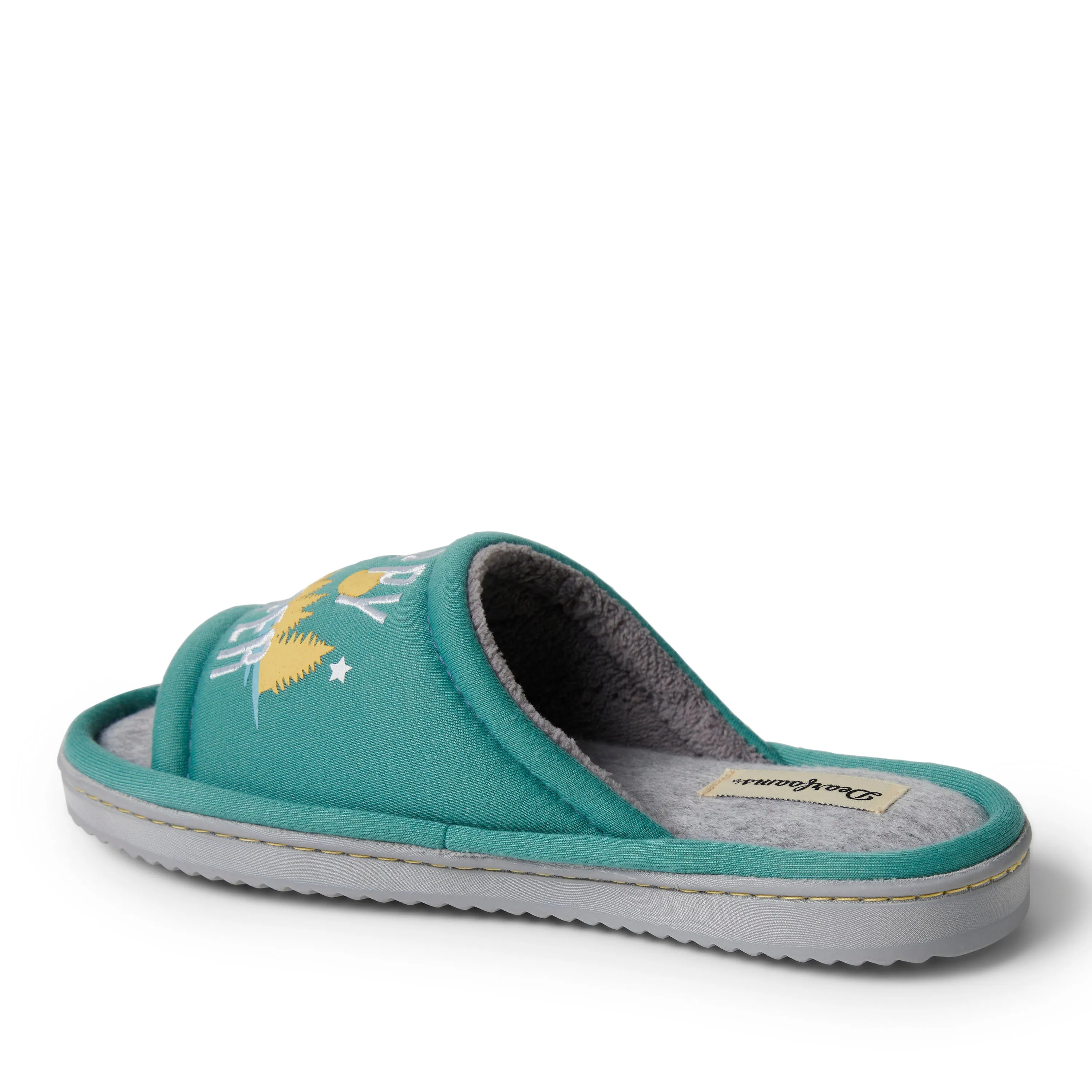 Dearfoams Womens Womens Lennox Sweatshirt Camp Slide Slipper