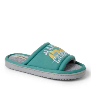 Dearfoams Womens Womens Lennox Sweatshirt Camp Slide Slipper