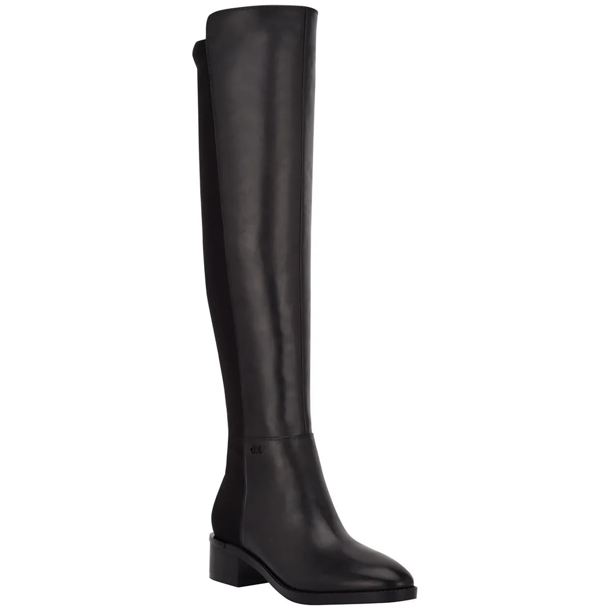 DeeDee Womens Solid Leather Over-The-Knee Boots