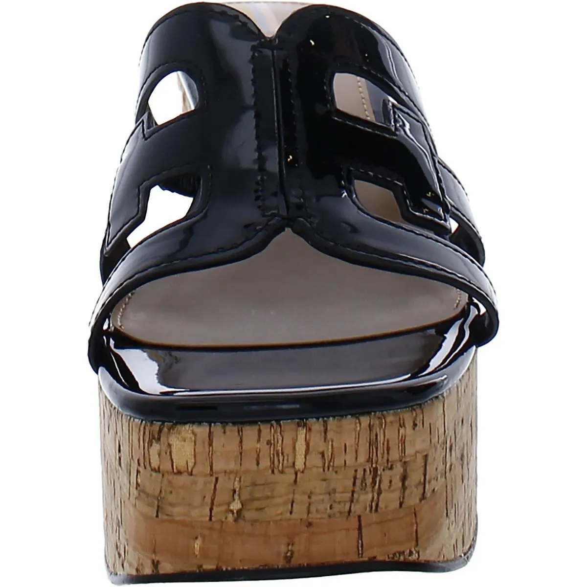 Dev Womens Patent Espadrille Platform Sandals
