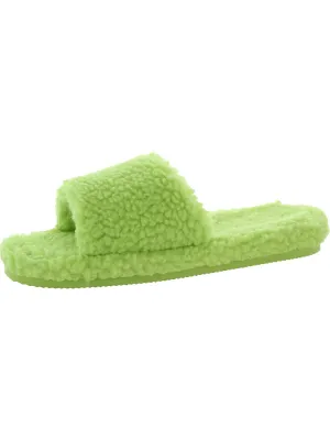 Dinnaa Womens Cozy Faux Fur Slide Slippers
