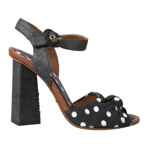 Dolce & Gabbana Polka Dot Leather Heels Sandals Women's Shoes (Pre-Owned)