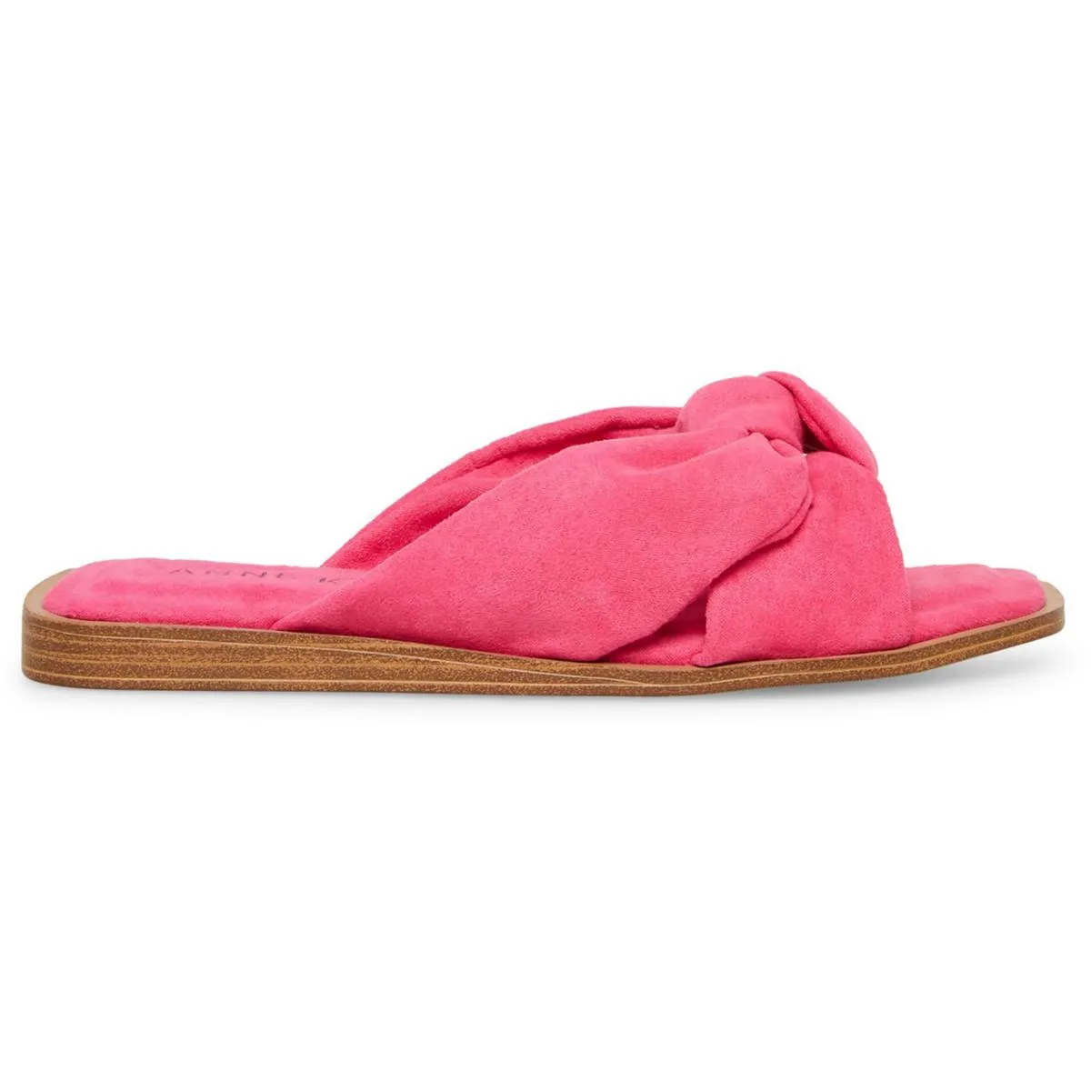 Domani Womens Knot-Front Open Toe Slide Sandals