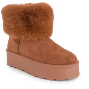Donut Womens Faux Fur Booties
