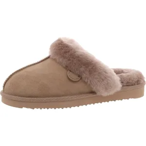 Driftwood Womens Faux Fur Lined Man Made Scuff Slippers