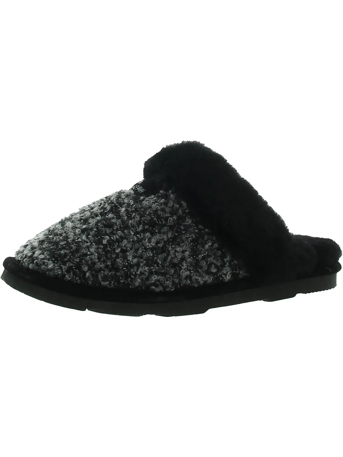 Effie Womens Boucle Sheepskin Mule Slippers