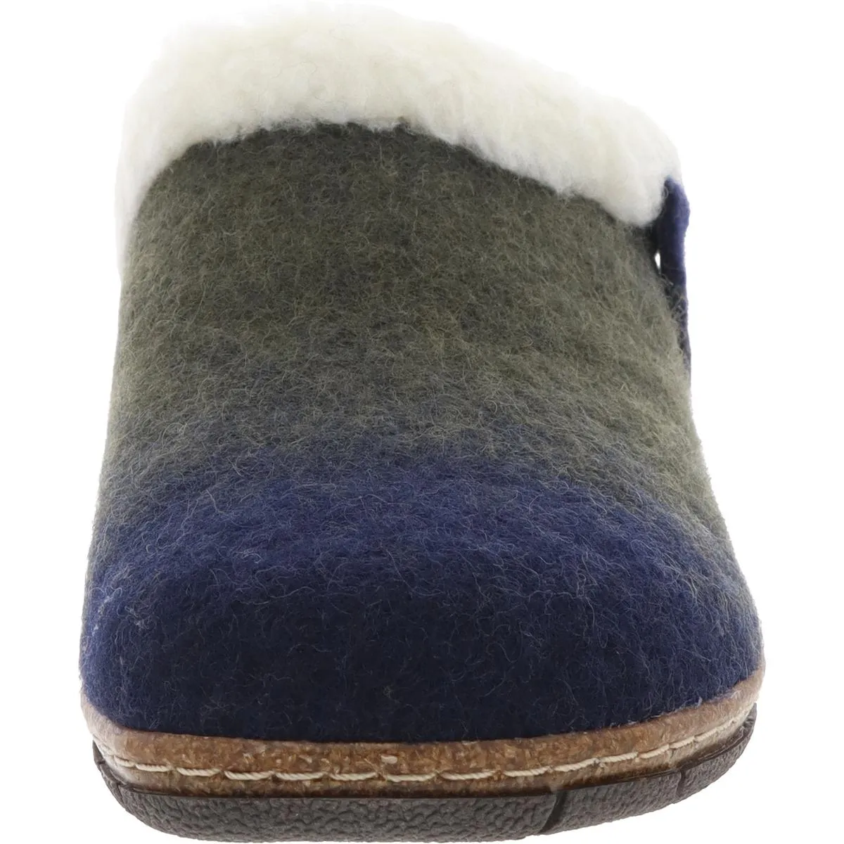 Elena Womens Solid Faux Fur Slide Slippers