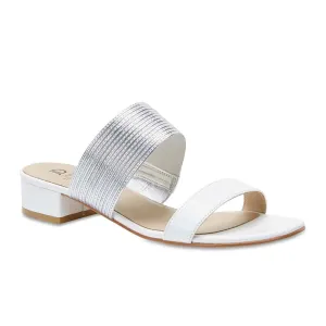 Envy Slide in White Leather