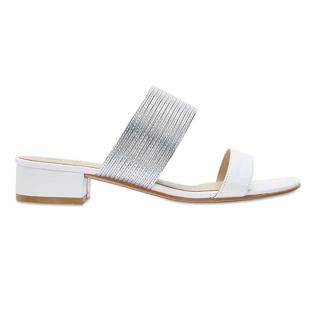 Envy Slide in White Leather