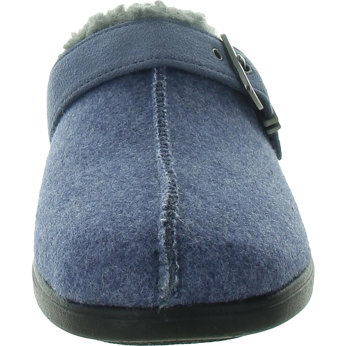 Eternity Womens Buckle Faux Fur Slide Slippers