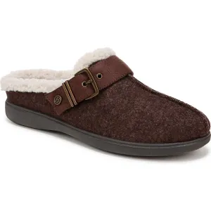 Eternity Womens Buckle Faux Fur Slide Slippers