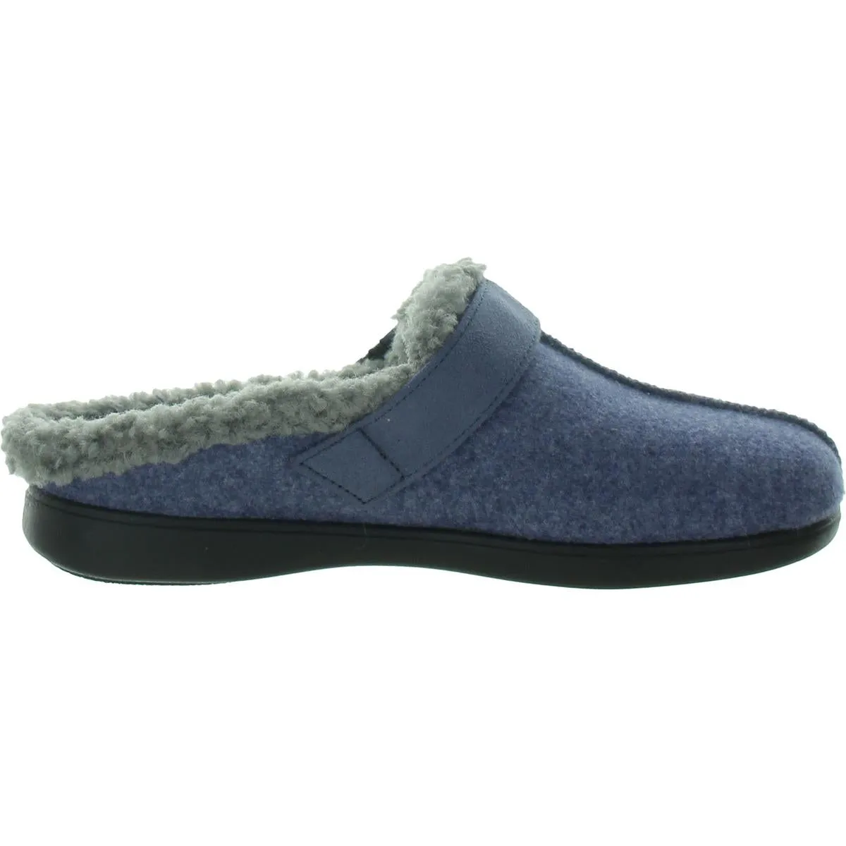 Eternity Womens Buckle Faux Fur Slide Slippers