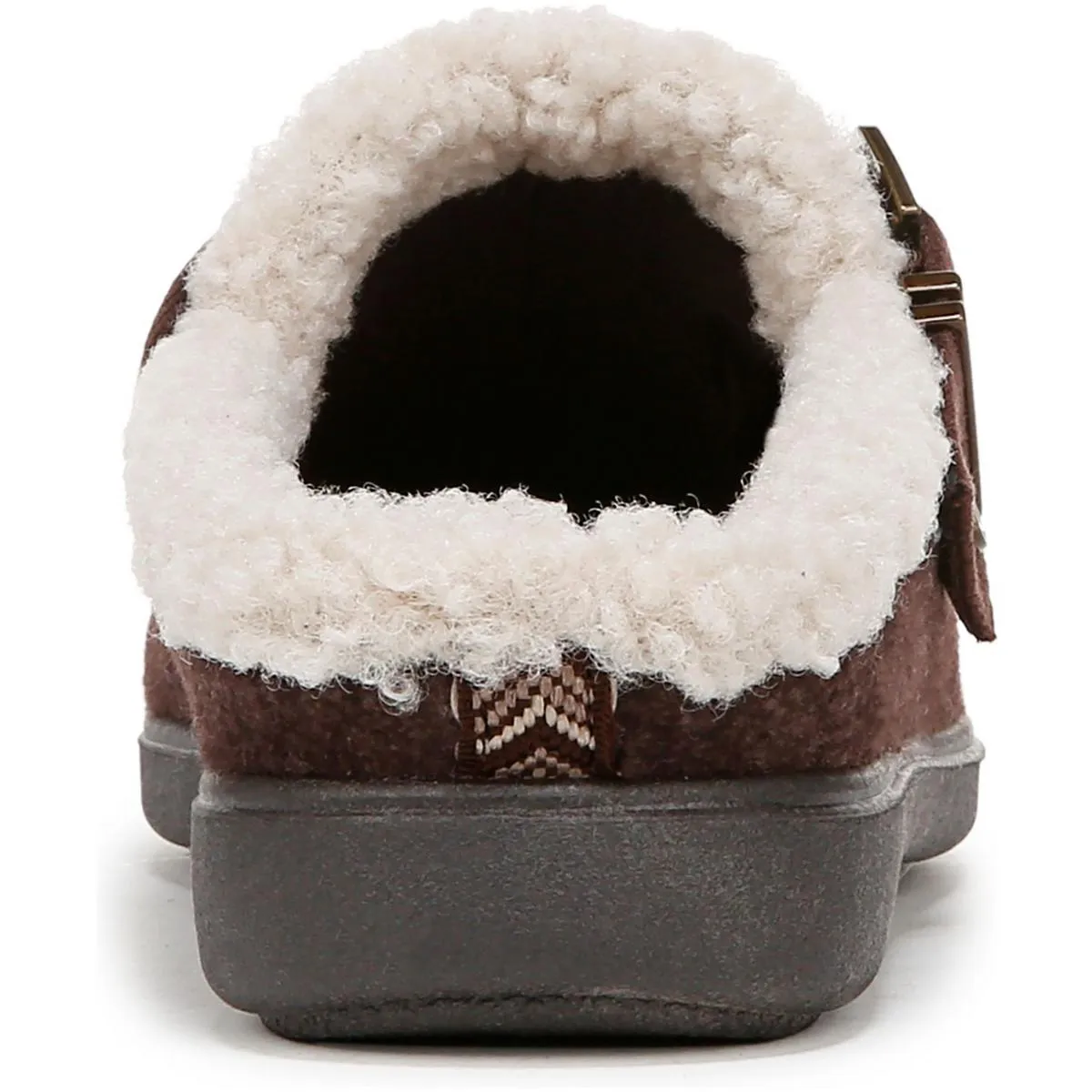 Eternity Womens Buckle Faux Fur Slide Slippers