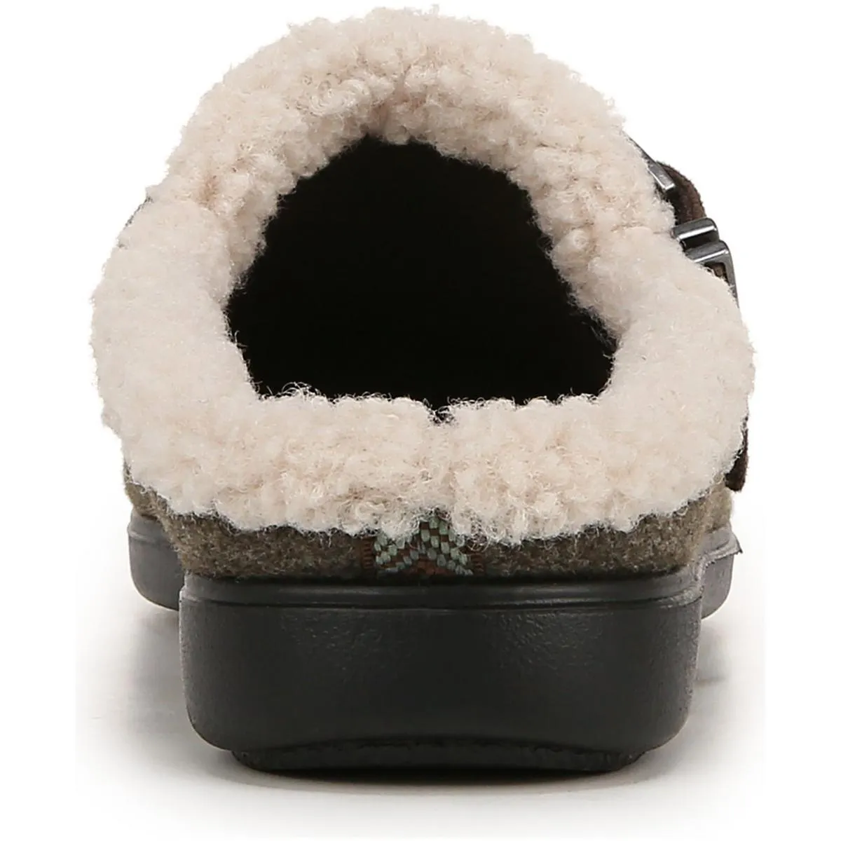 Eternity Womens Buckle Faux Fur Slide Slippers