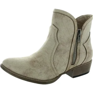 Evie Womens Double Zipper Man Made Chelsea Boots