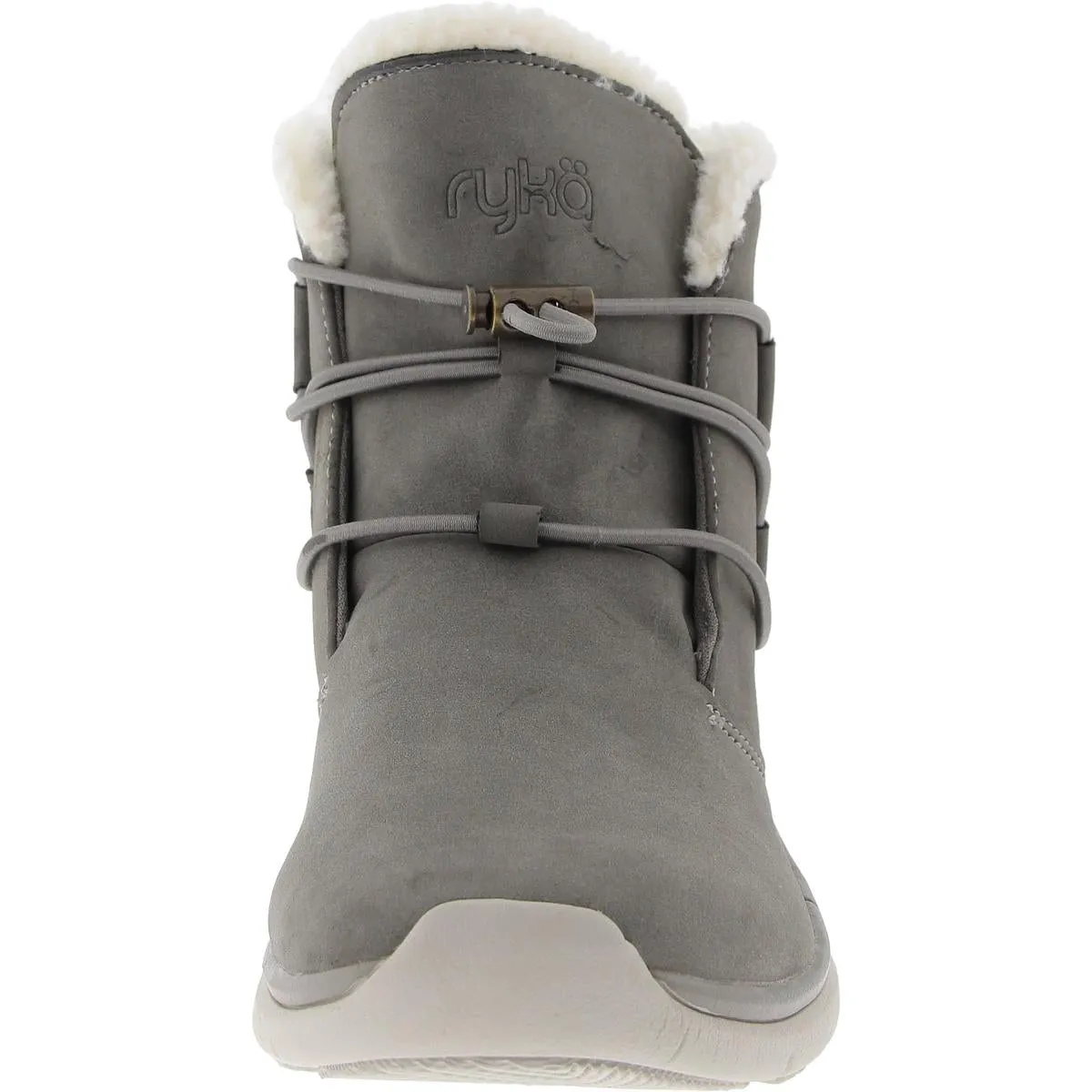 Evie Womens Faux Fur Round Toe Mid-Calf Boots