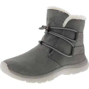 Evie Womens Faux Fur Round Toe Mid-Calf Boots