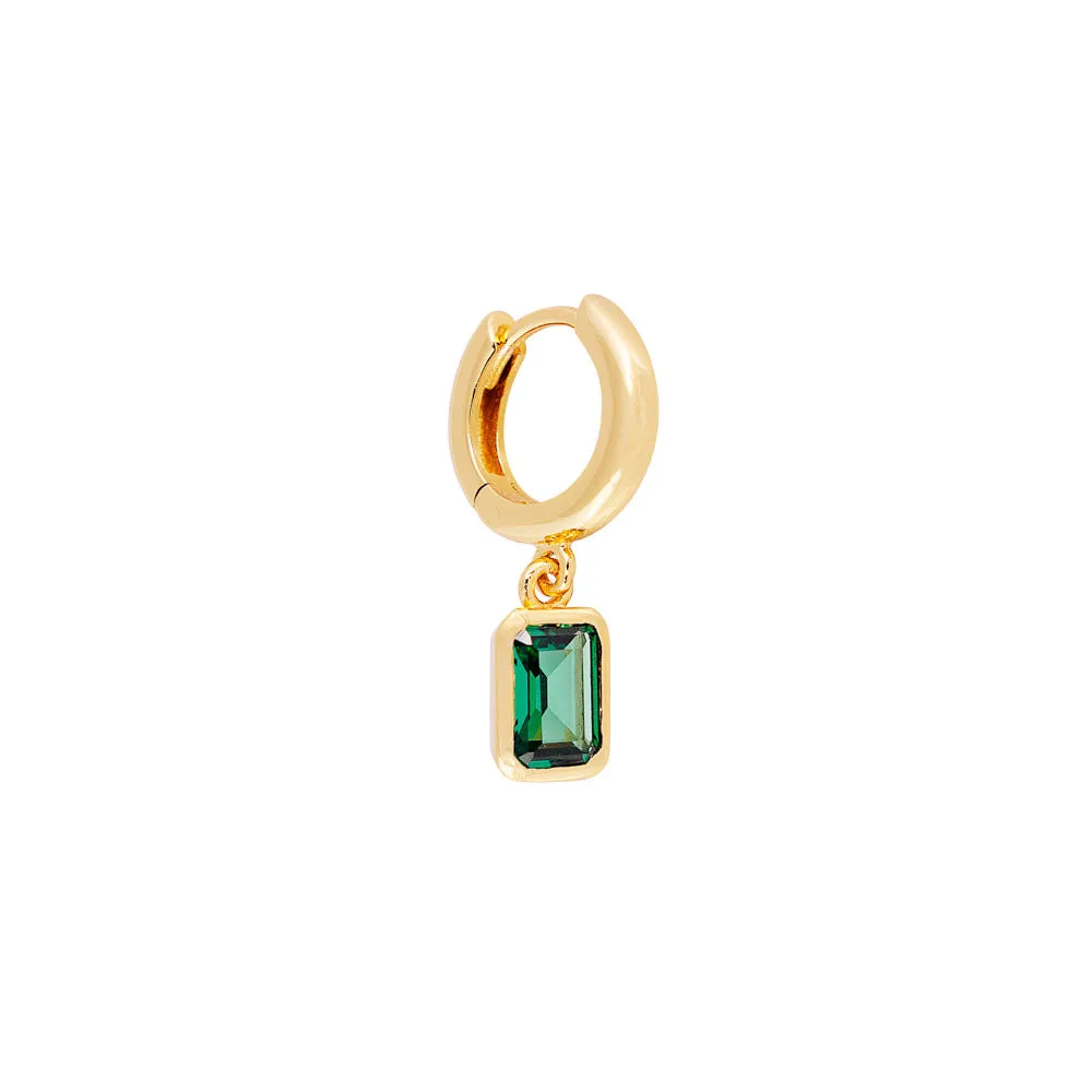 Fairley Green Crystal Deco Hoops