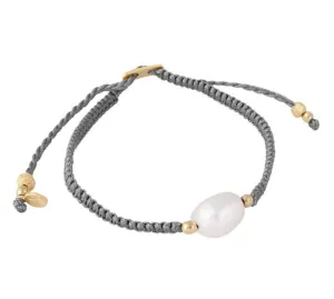 Fairley Pearl Rope Bracelet Gunmetal