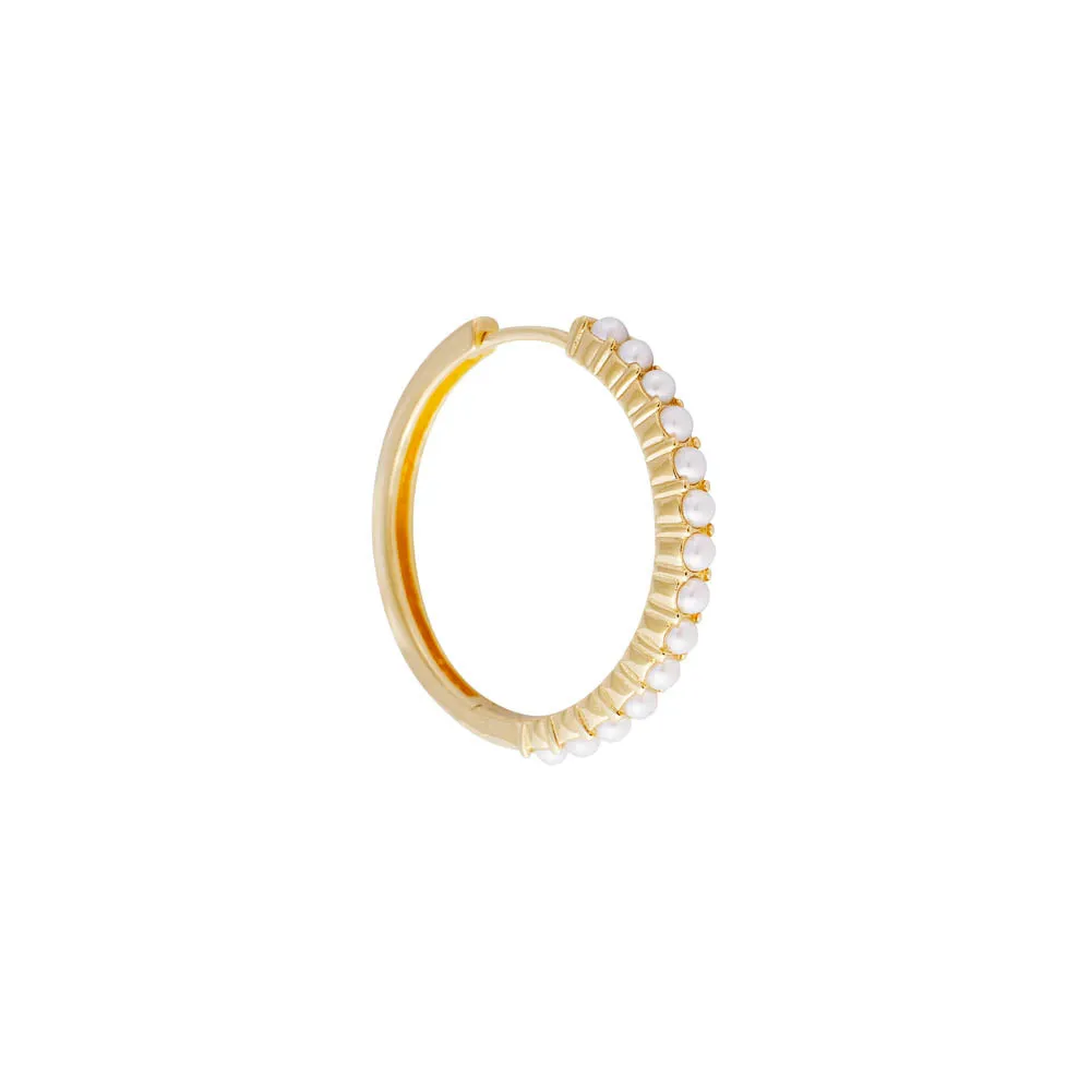 Fairley Slim Crystal Pearl Midi Hoops