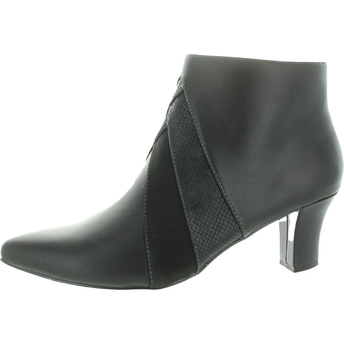 Falcon Womens Zip Up Pointed Toe Booties