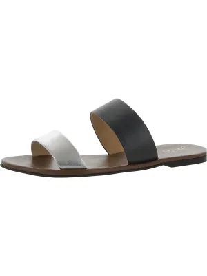 Fenthorpe Womens Leather Metallic Slide Sandals