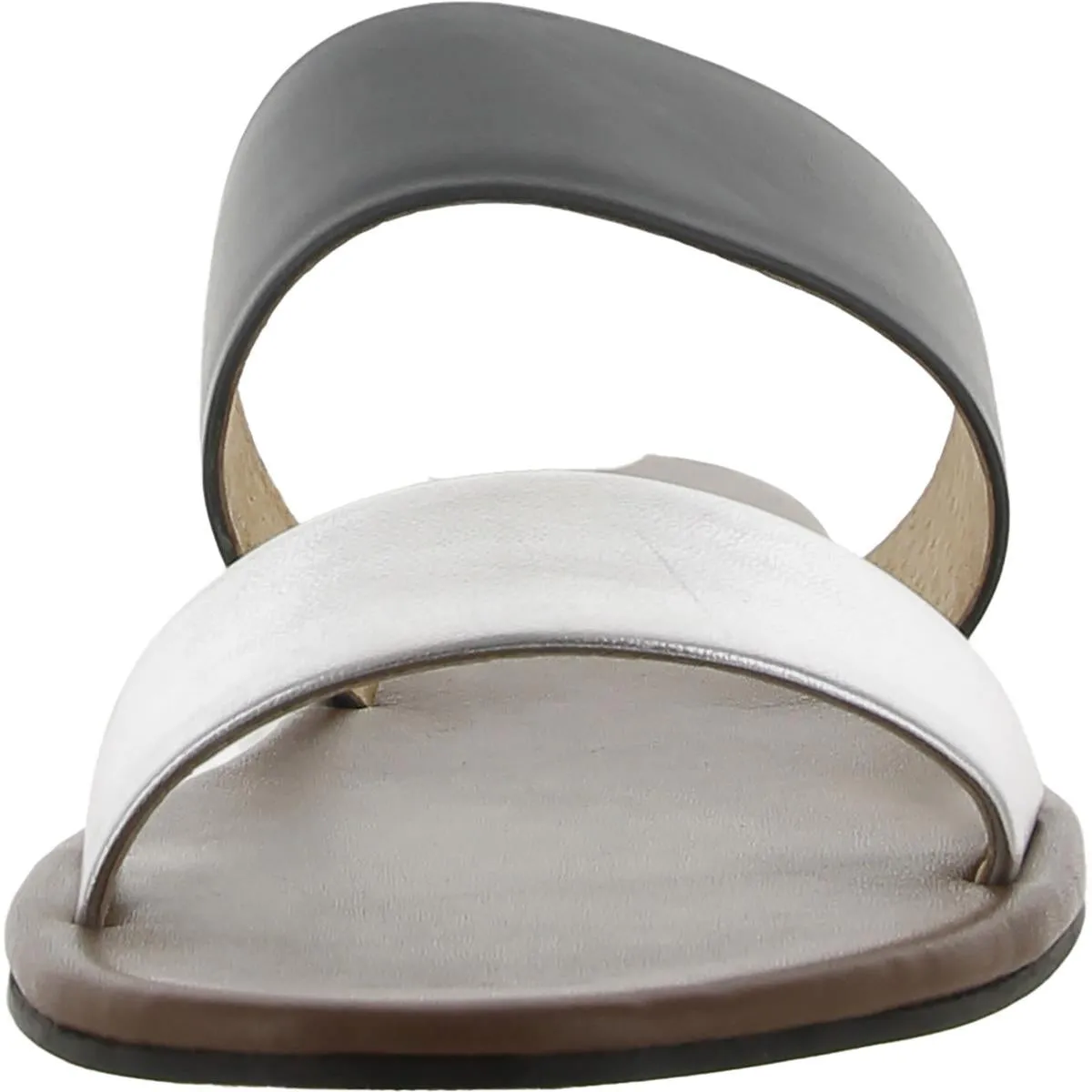 Fenthorpe Womens Leather Metallic Slide Sandals