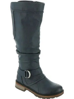 Fiona 3 Womens Faux Leather Tall Knee-High Boots