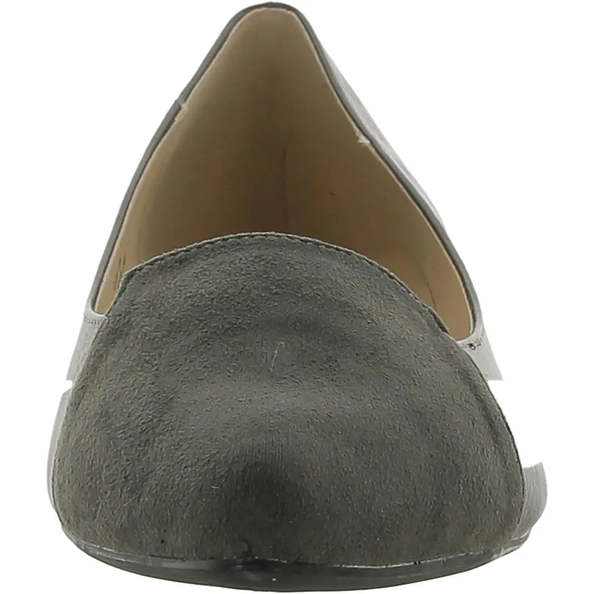 Flora Womens Faux Leather Pointed Toe Loafers