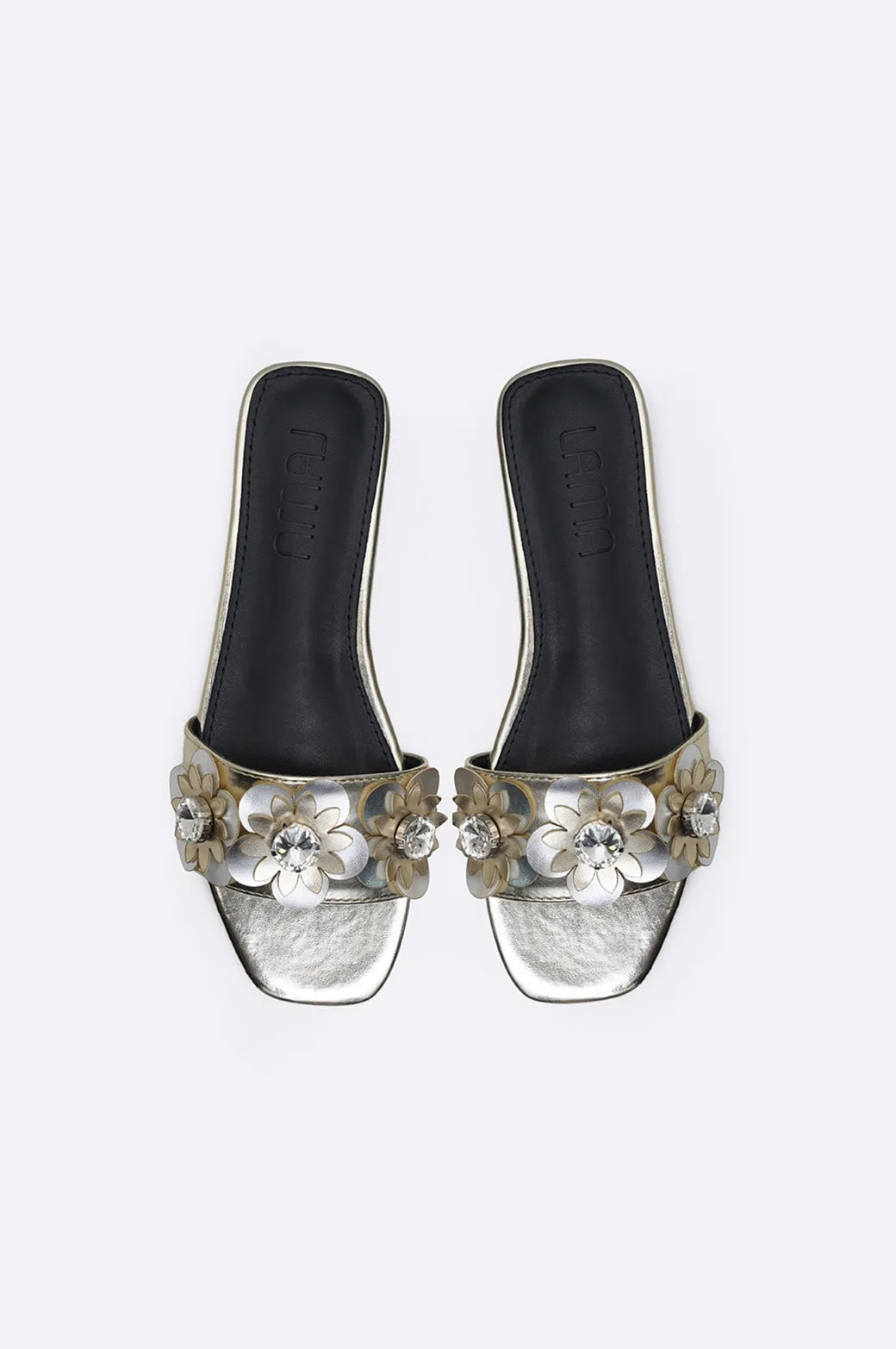 FLOWER METALLIC SLIDES