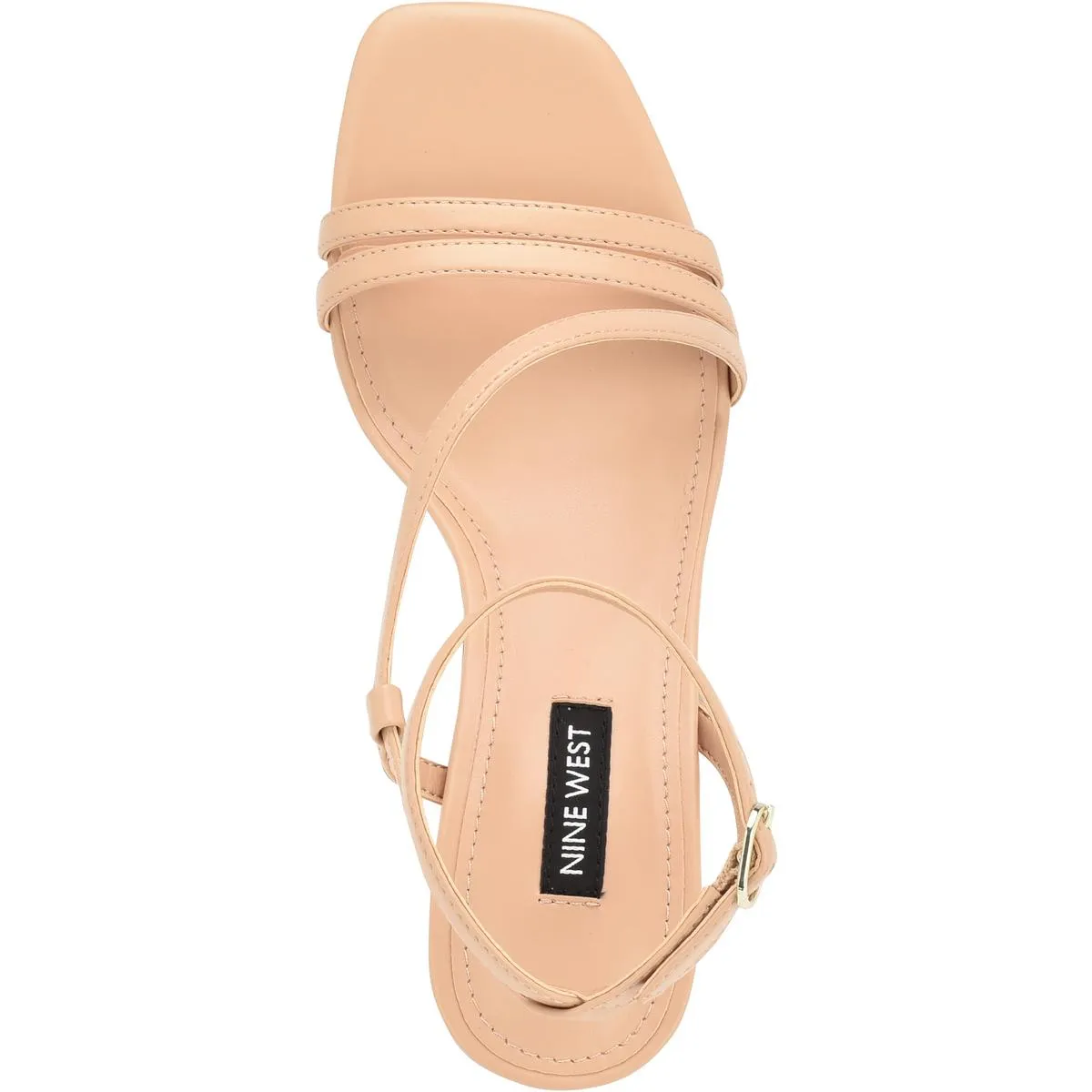 Georga Womens Faux Leather Ankle Strap Block Heel