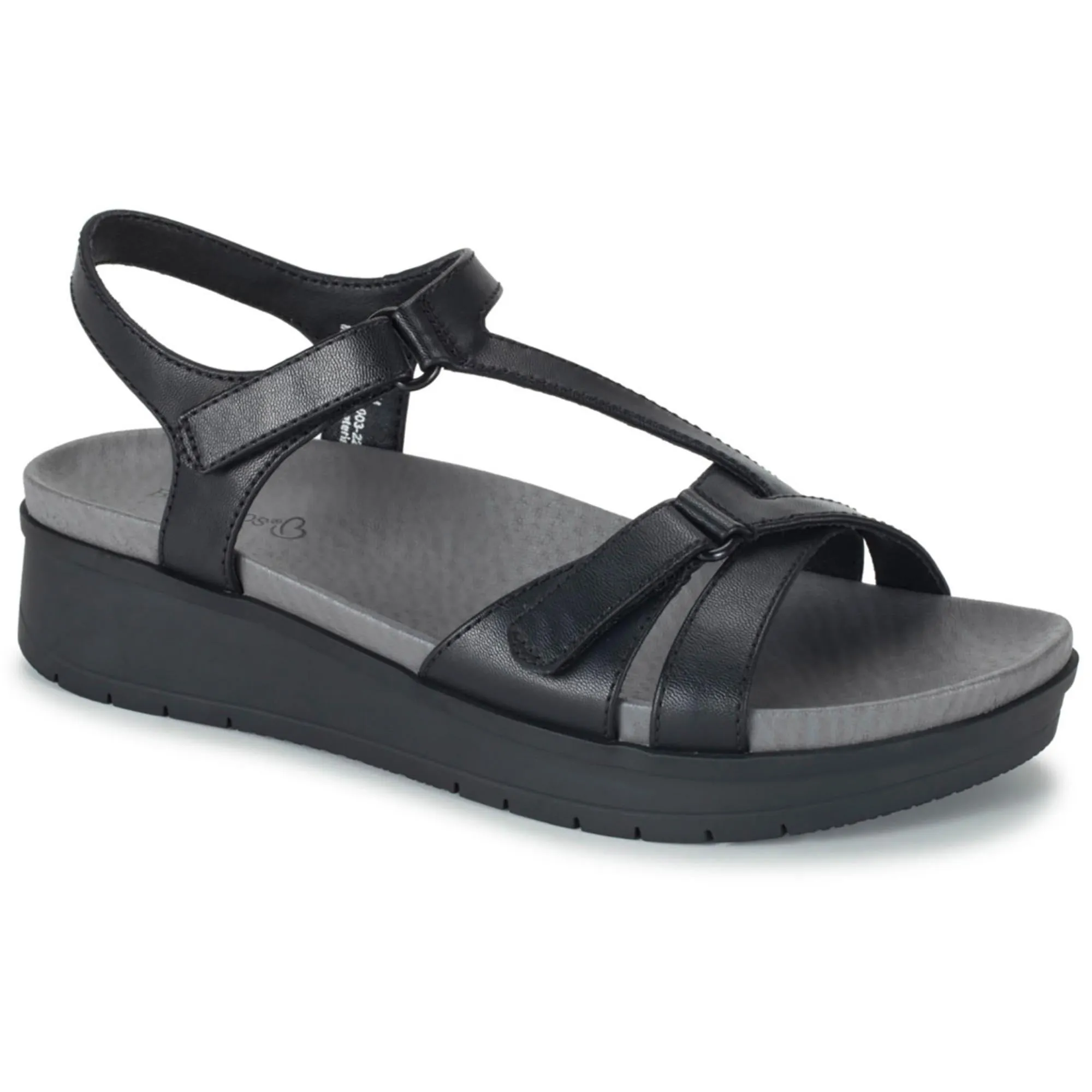 Gidget Womens Faux Leather Round Toe Flatform Sandals