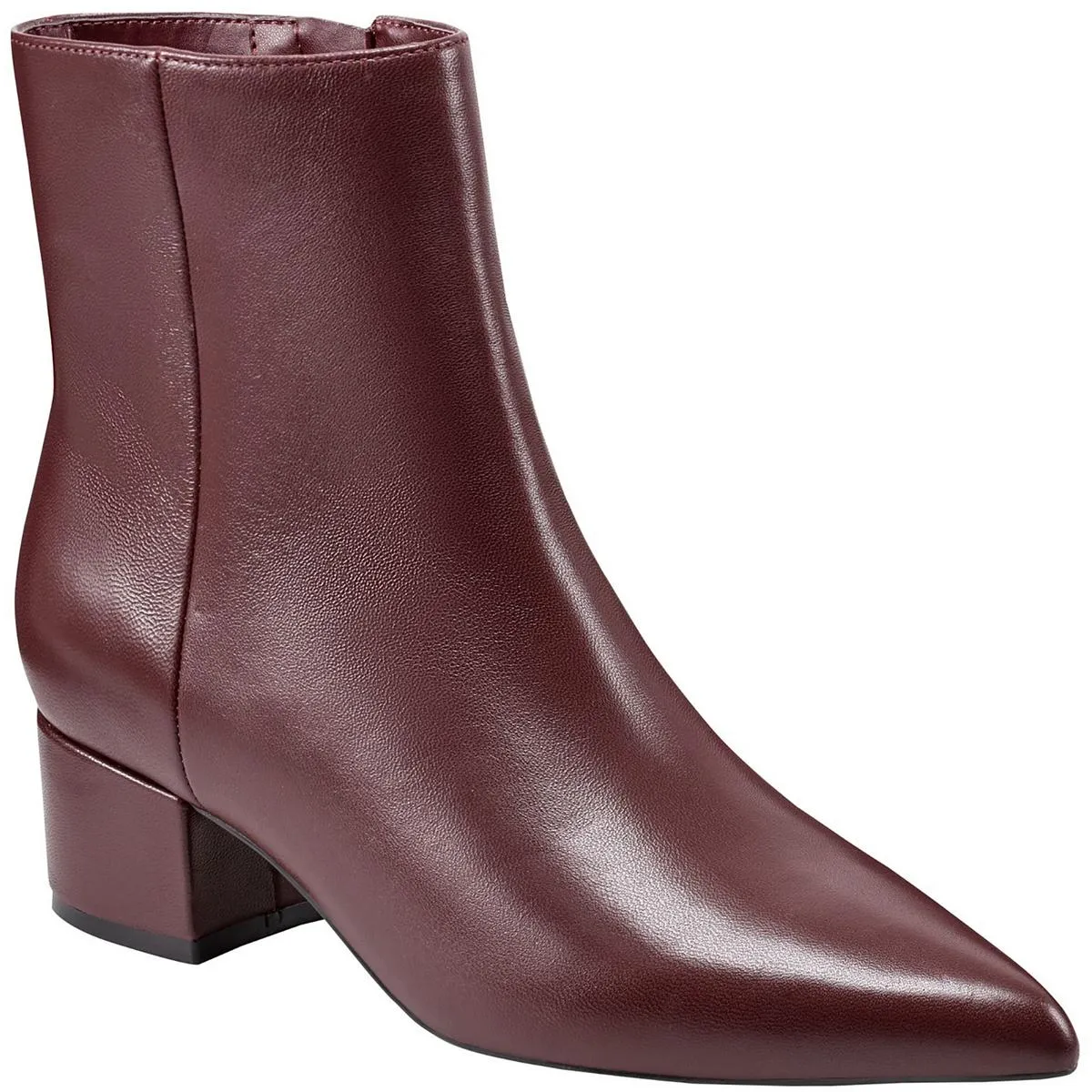 Gismo Womens Leather Pointed Toe Ankle Boots