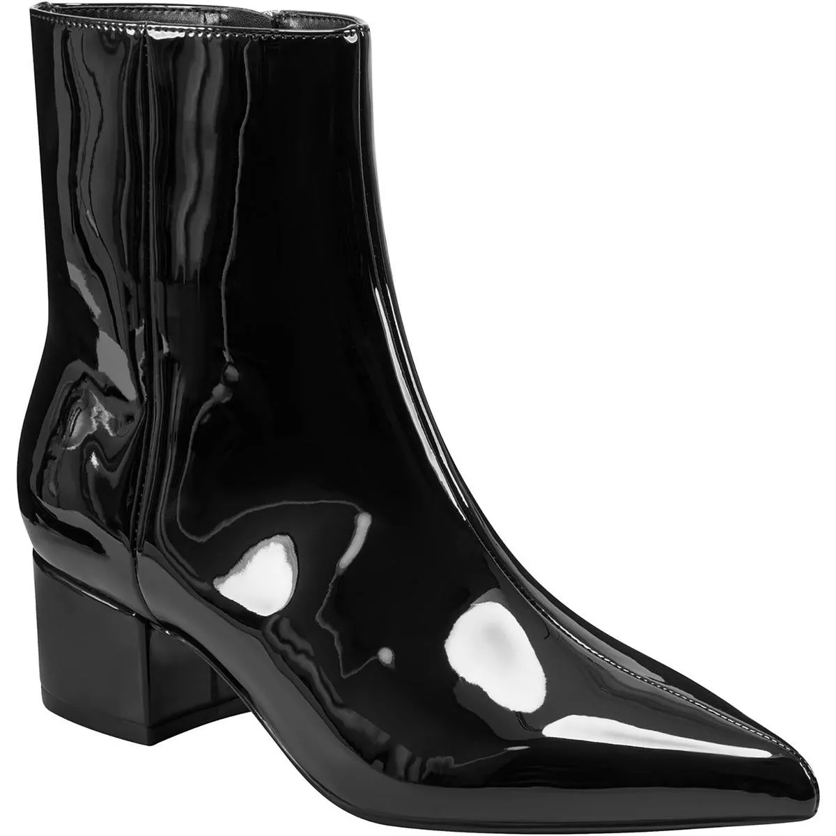 Gismo Womens Leather Pointed Toe Ankle Boots