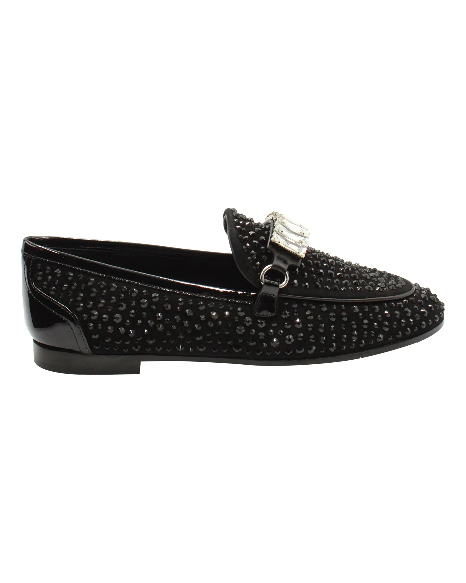 Giuseppe Zanotti Embellished Loafers in Black Suede