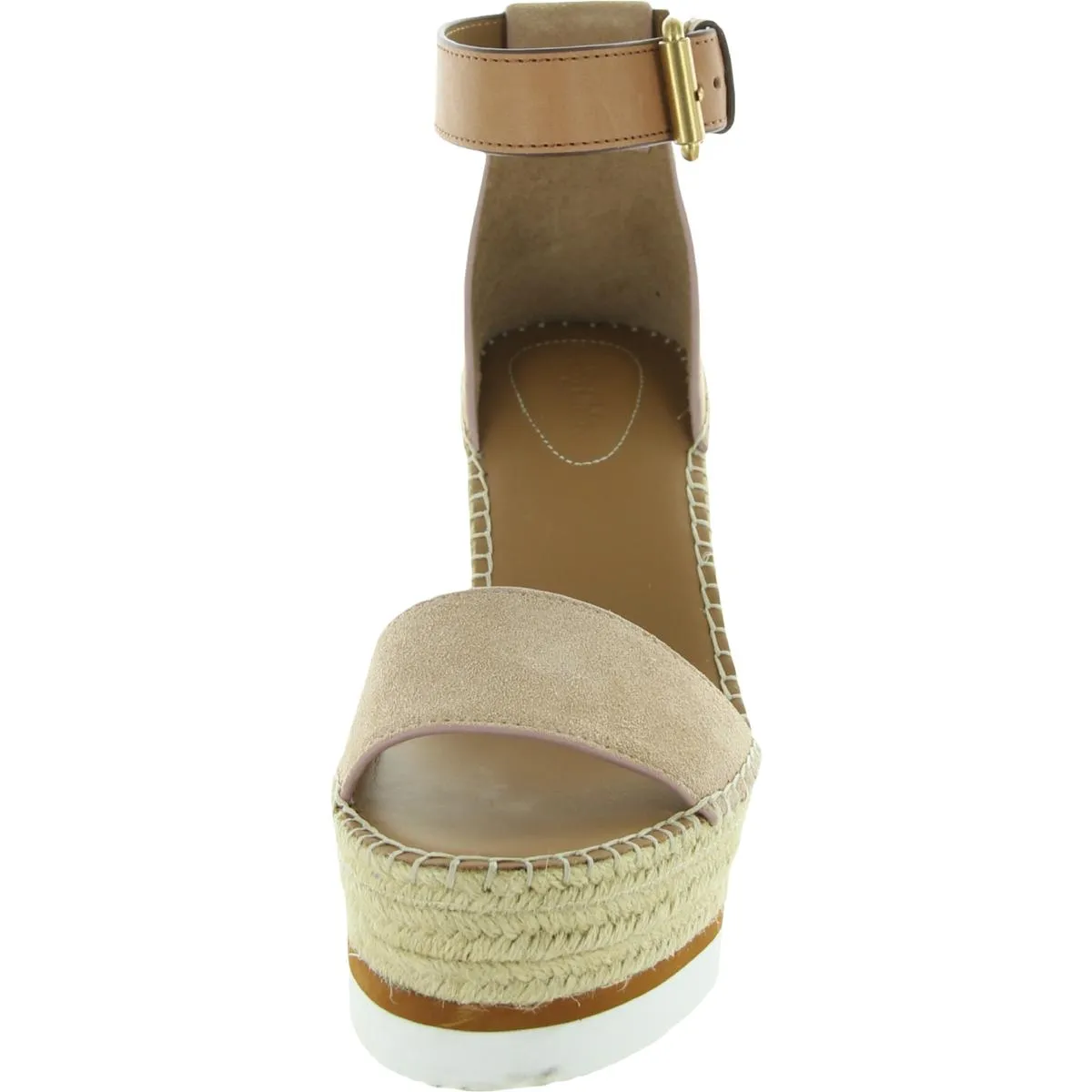 Glyn Womens Suede Ankle Strap Wedge Sandals