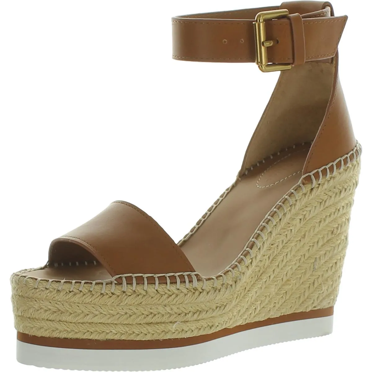 Glyn Womens Suede Ankle Strap Wedge Sandals